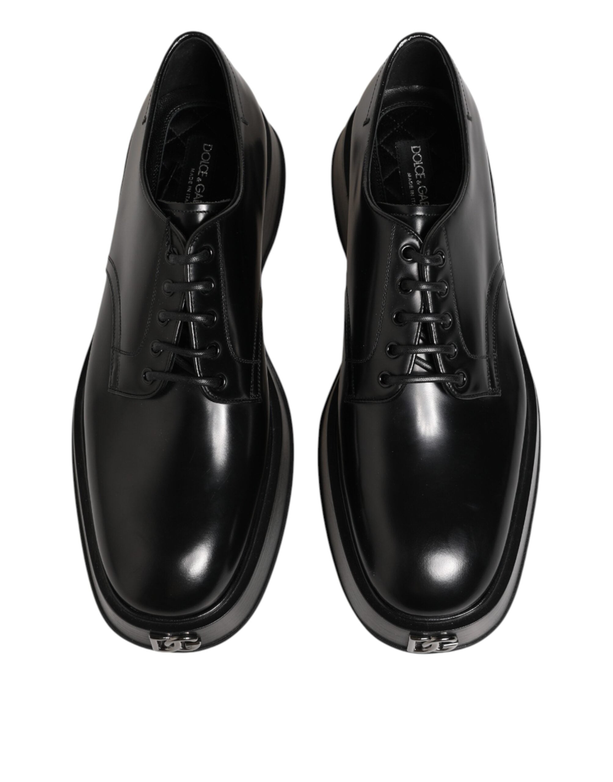 Dolce & Gabbana Schwarze Derby-Schuhe aus Kalbsleder für Herren