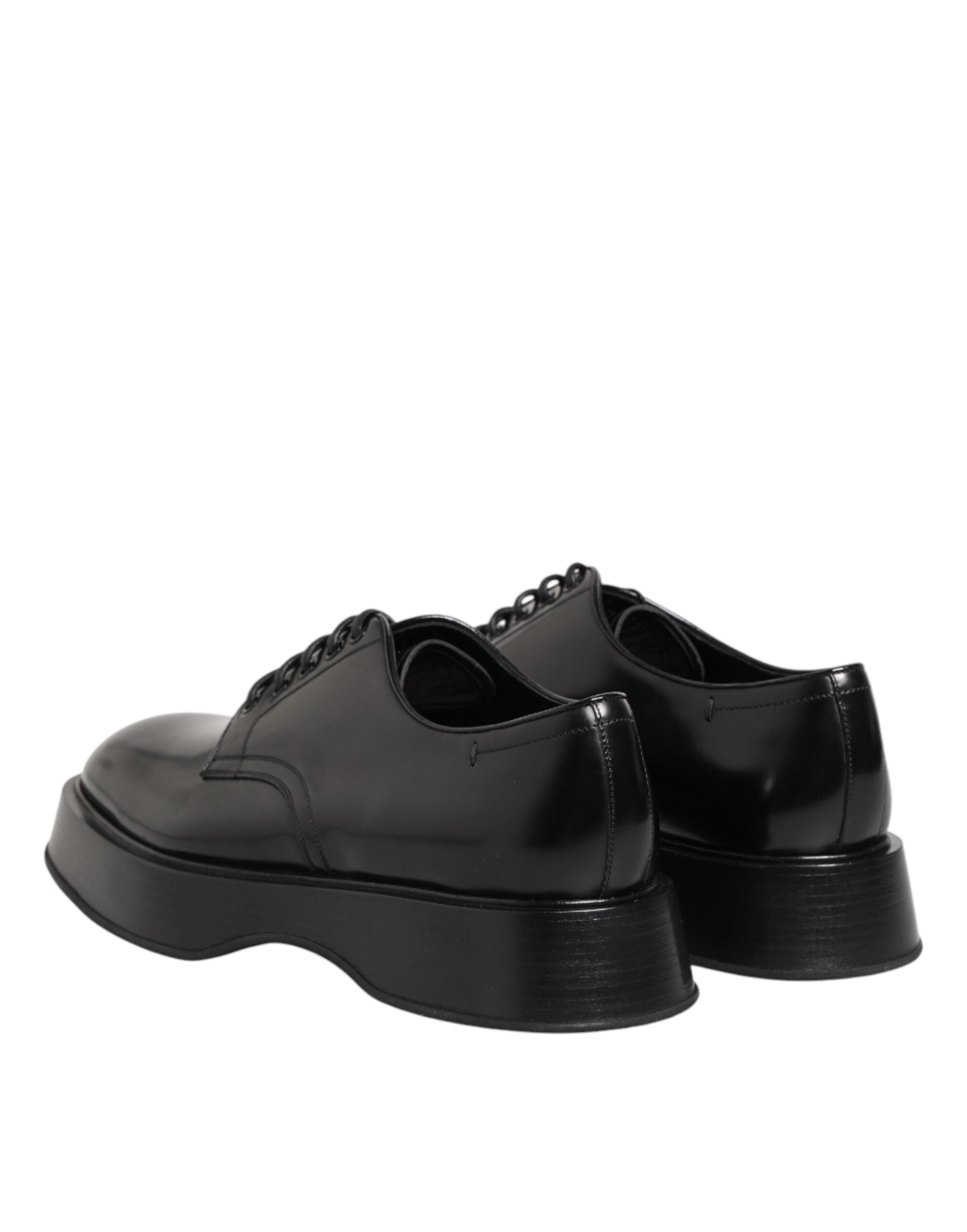 Dolce & Gabbana Schwarze Derby-Schuhe aus Kalbsleder für Herren