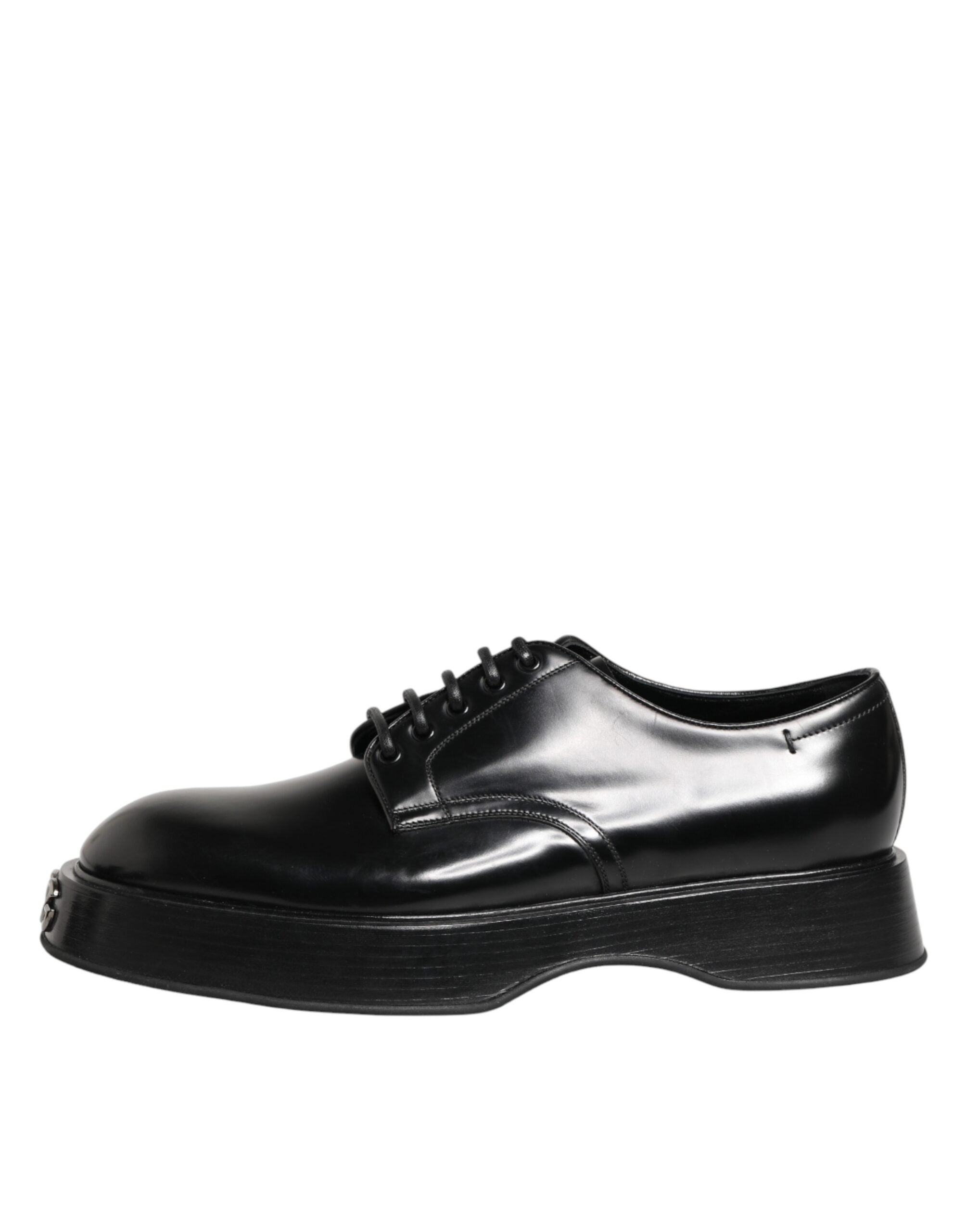 Dolce & Gabbana Schwarze Derby-Schuhe aus Kalbsleder für Herren
