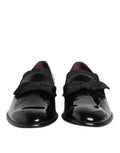 Dolce & Gabbana Black Leather Slip On Dress Men Loafers Shoes