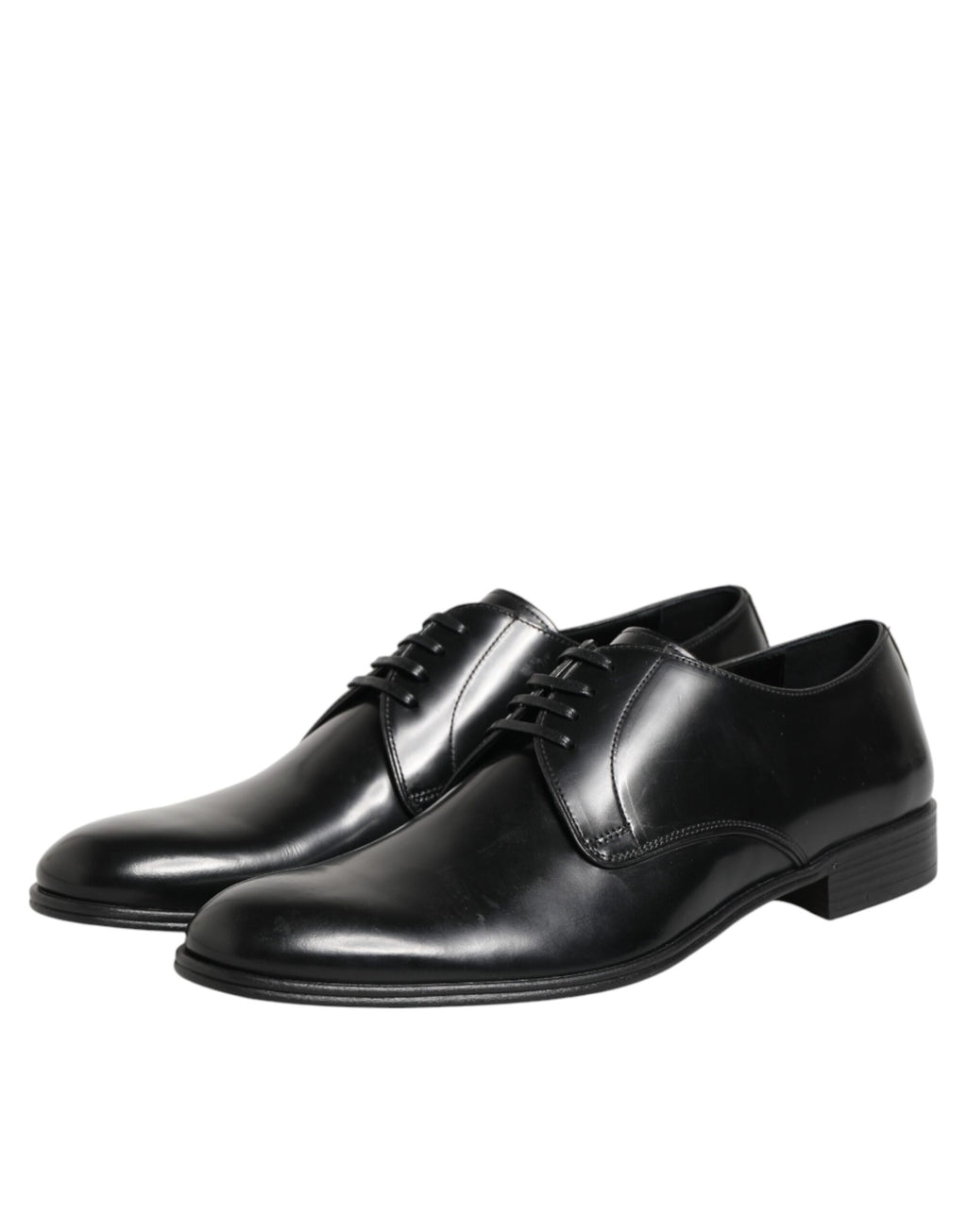Dolce & Gabbana Schwarze Derby-Schnürschuhe aus Kalbsleder