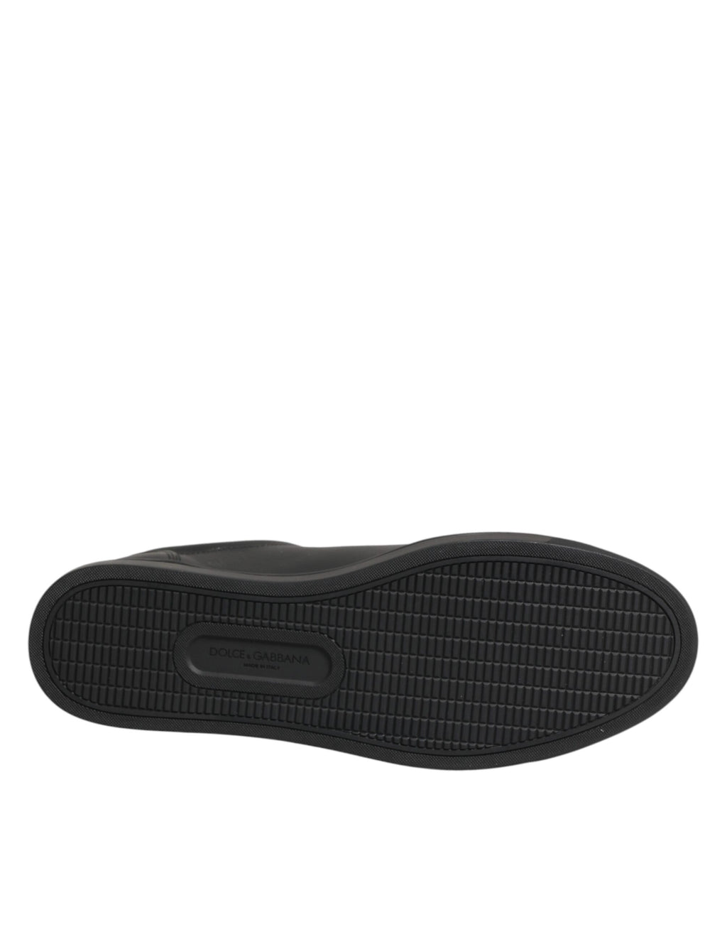 Dolce & Gabbana Schwarze Leder-Sneaker mit Herz-Verzierung