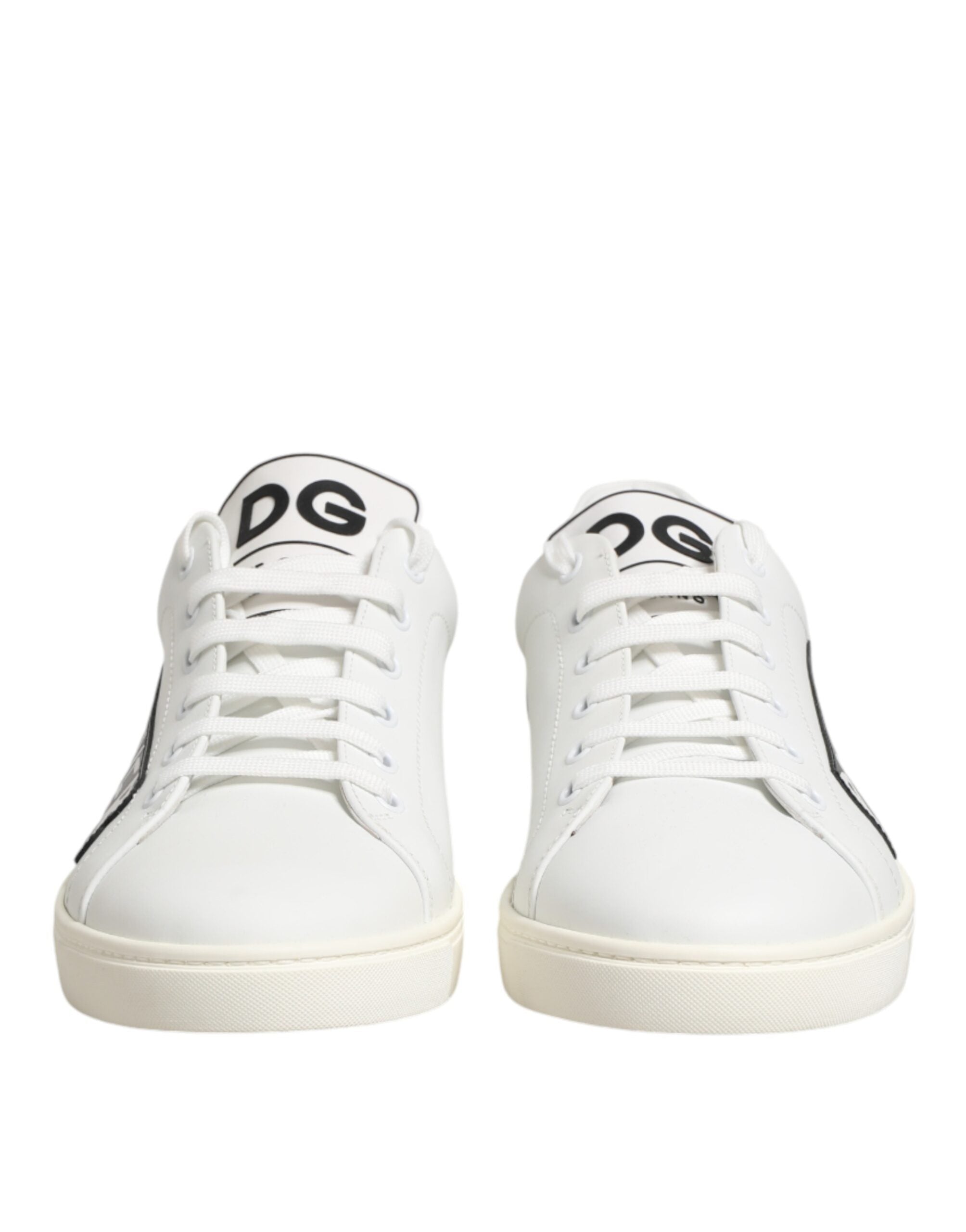 Dolce & Gabbana Weiße Prince Leder Low-Top Sneaker für Herren