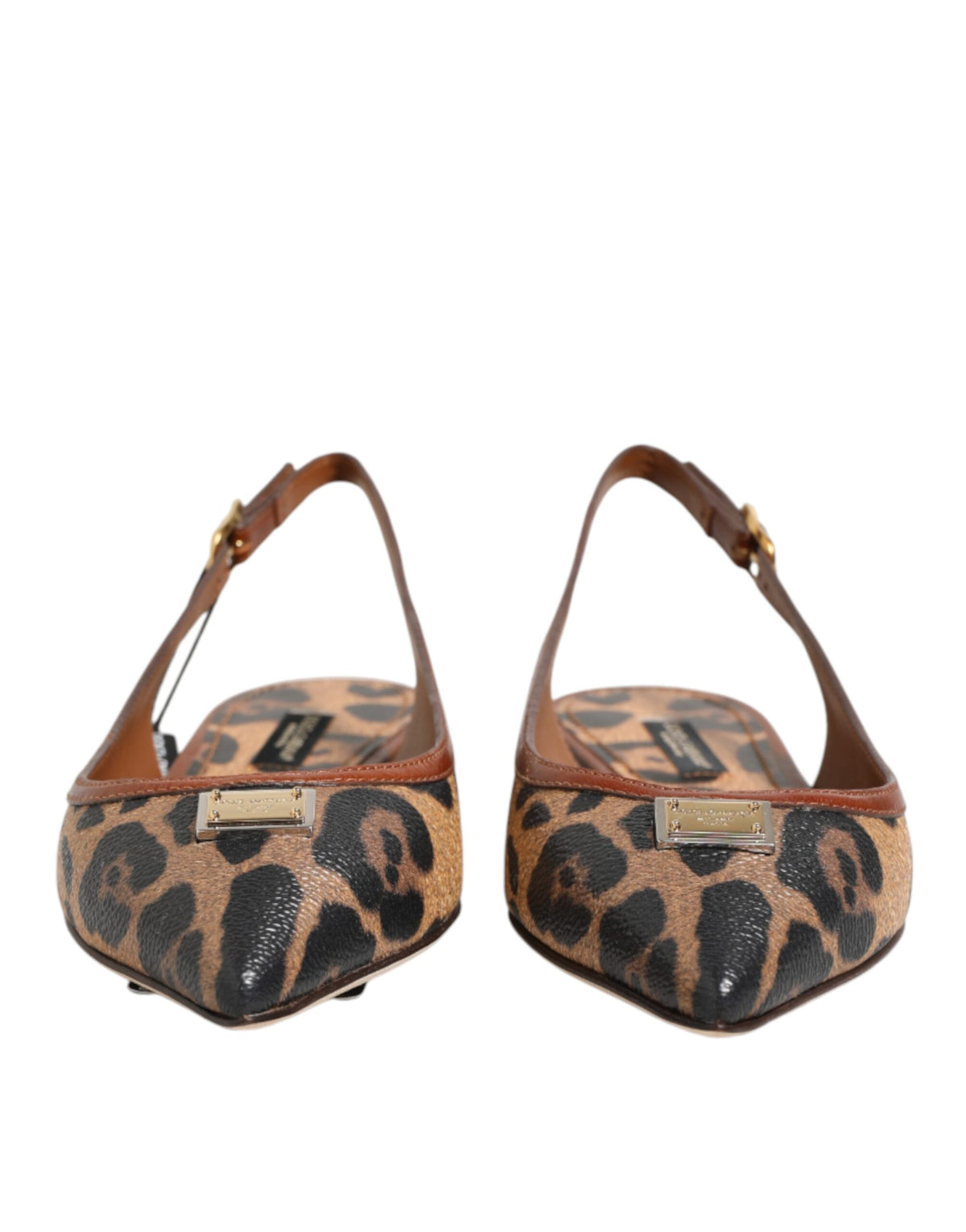 Dolce & Gabbana Bruine Luipaard Slingback Platte Sandalen Schoenen