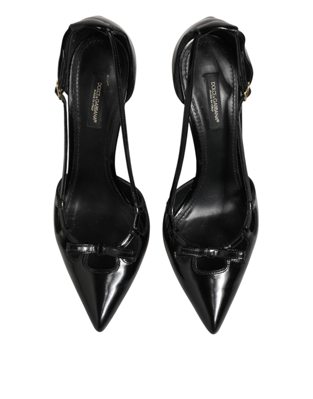 Dolce & Gabbana Black Patent Leather High Heels Pumps Shoes