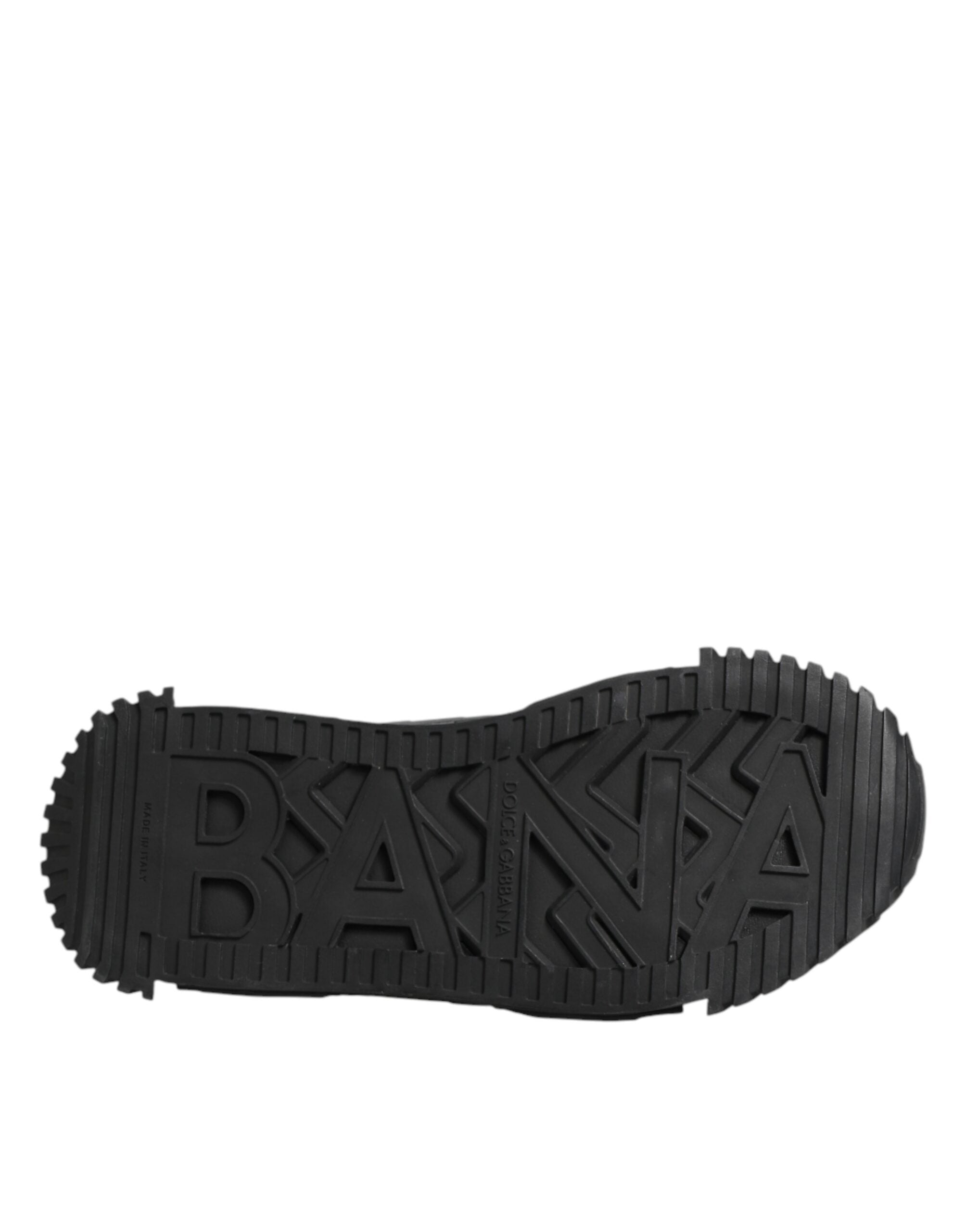 Dolce & Gabbana Schwarze Logo-Spitzen-Sneaker NS1