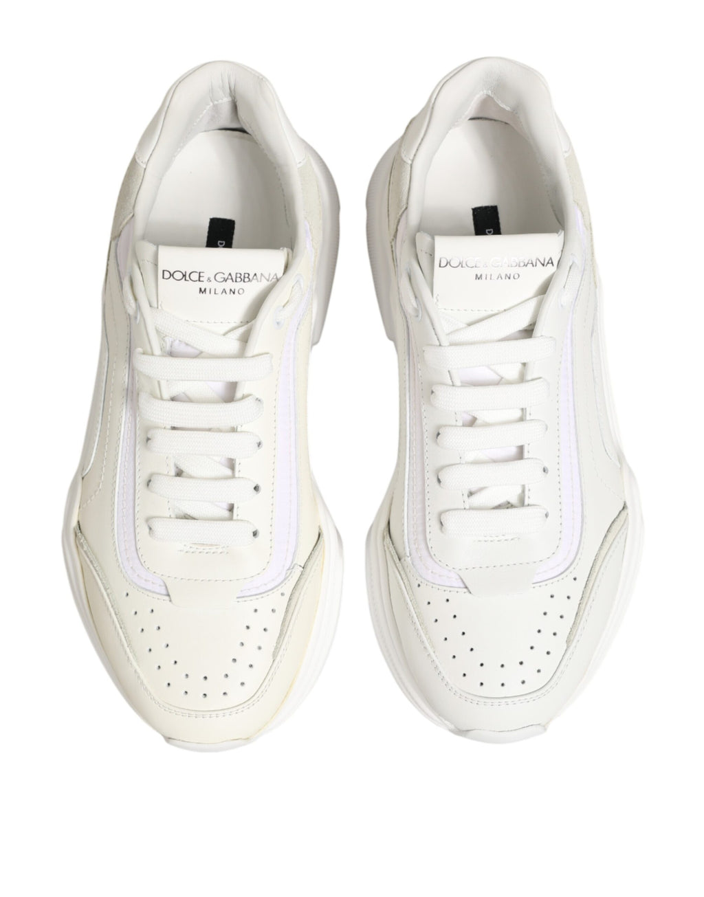 Dolce & Gabbana Weiße Leder-Daymaster Low-Top Sneakers