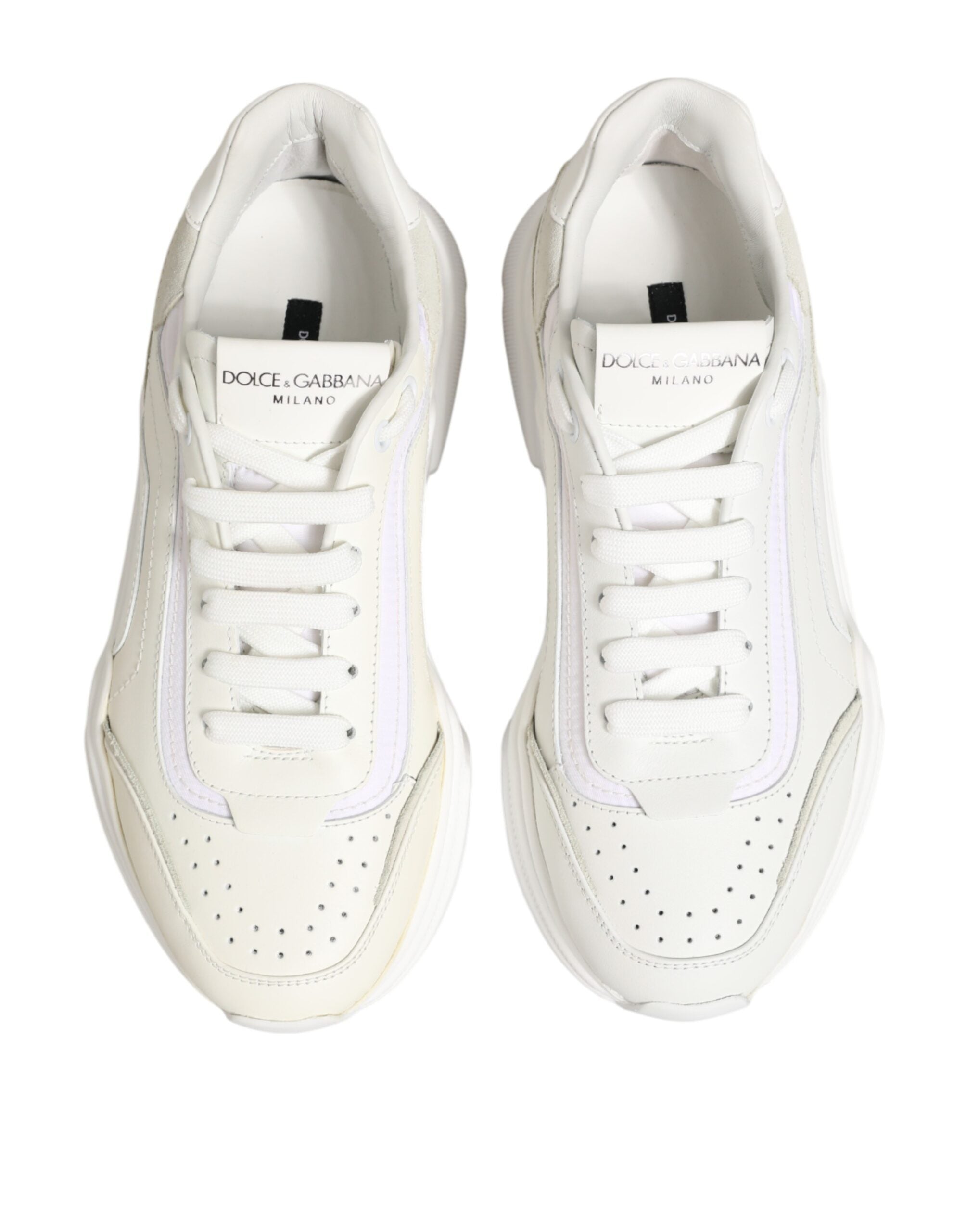 Dolce & Gabbana Weiße Leder-Daymaster Low-Top Sneakers