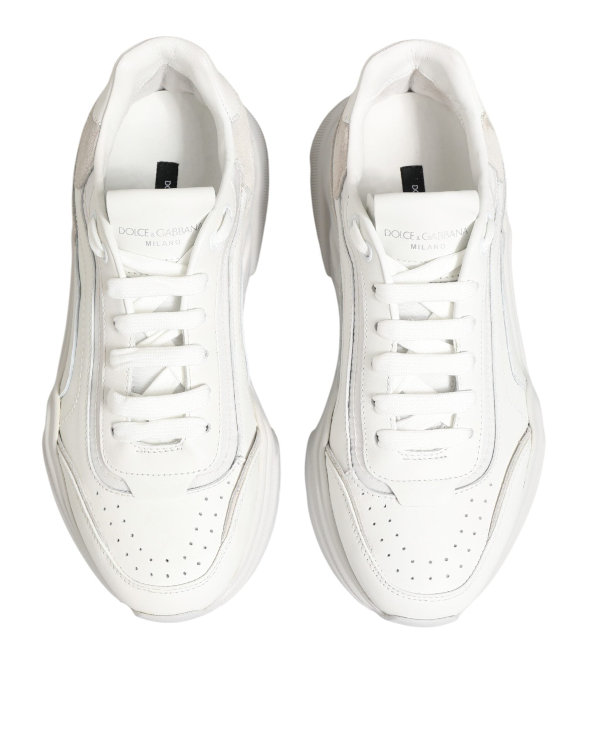 Dolce & Gabbana Weiße Leder-Daymaster Low-Top Sneakers