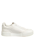 Dolce & Gabbana White Leather MIAMI Low Top Sneakers Shoes