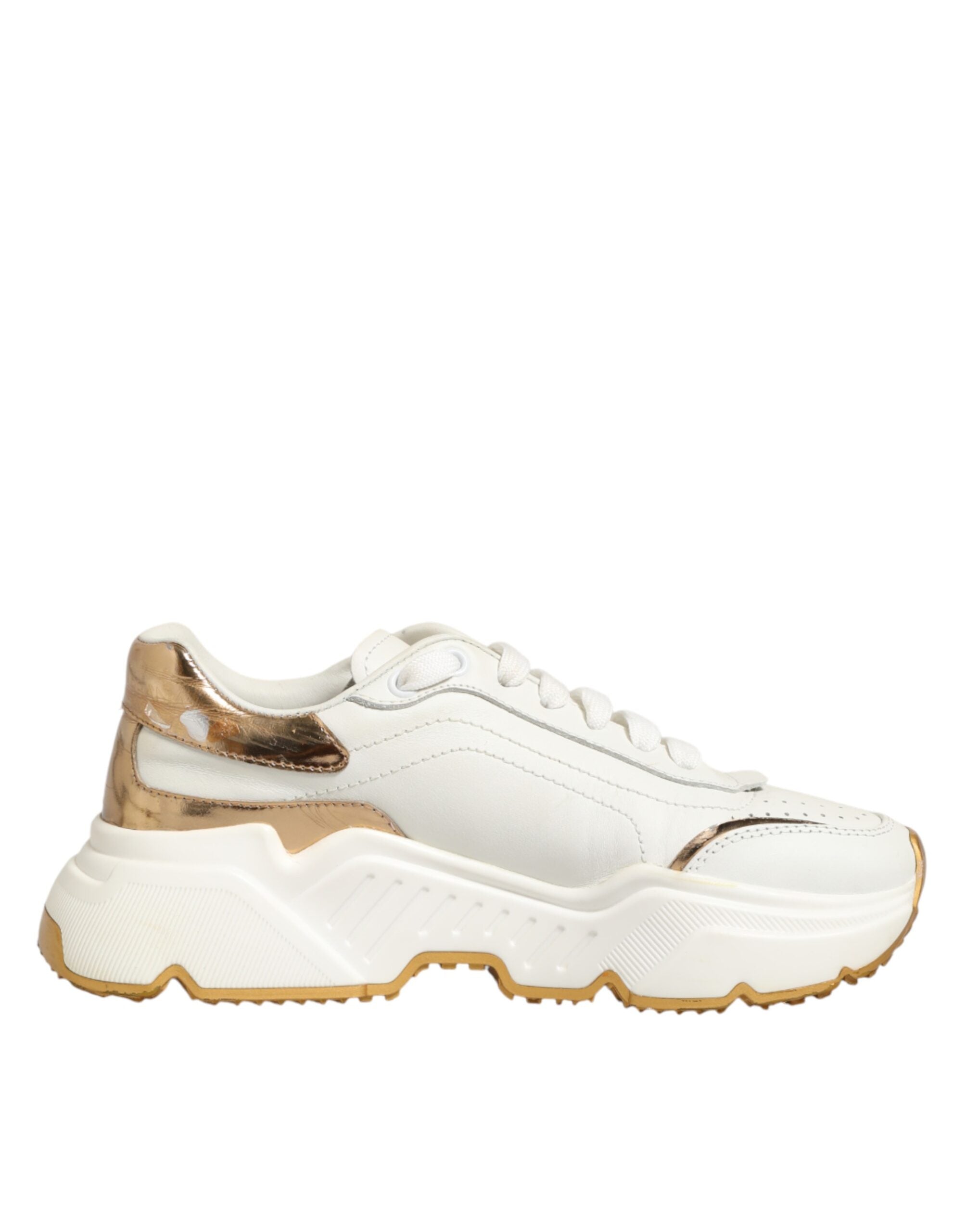 Dolce & Gabbana Weiße und goldene Daymaster Sneakers