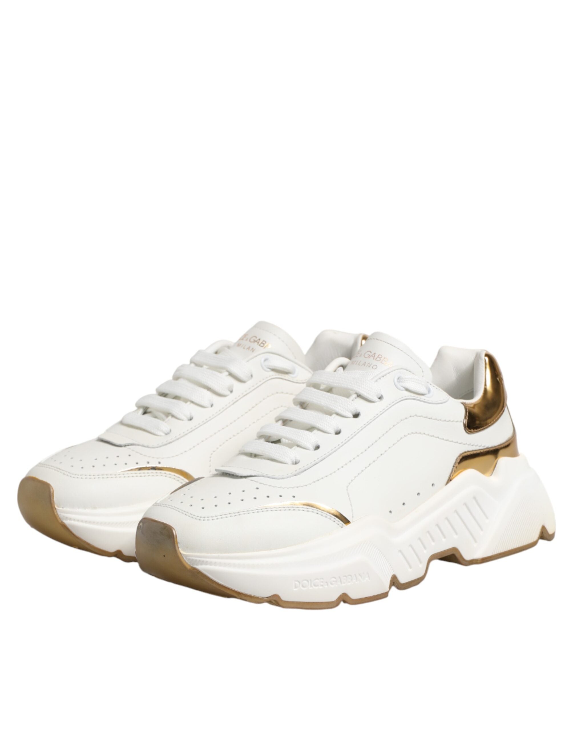 Dolce & Gabbana Weiße Gold Daymaster Sneakers