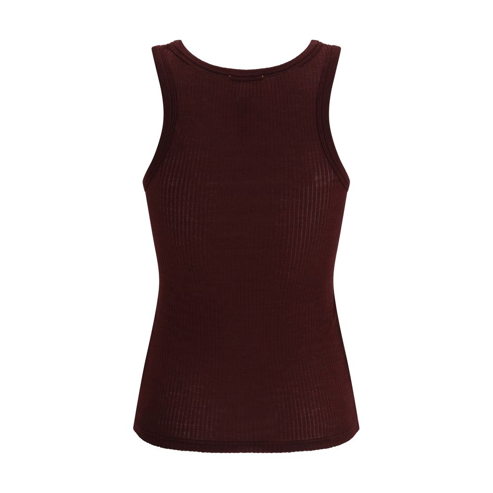 Forte_Forte Braunes Woll-Fleece-Top