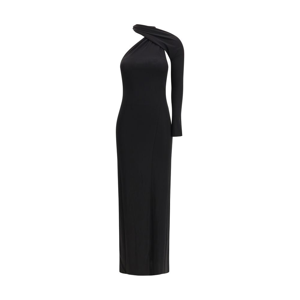 Courrèges Schwarzes Viskose-Cocktailkleid