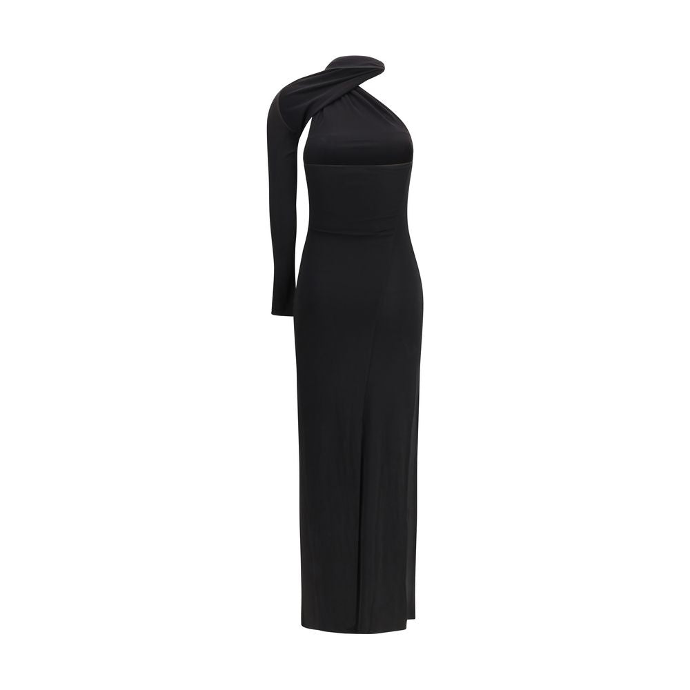 Courrèges Schwarzes Viskose-Cocktailkleid