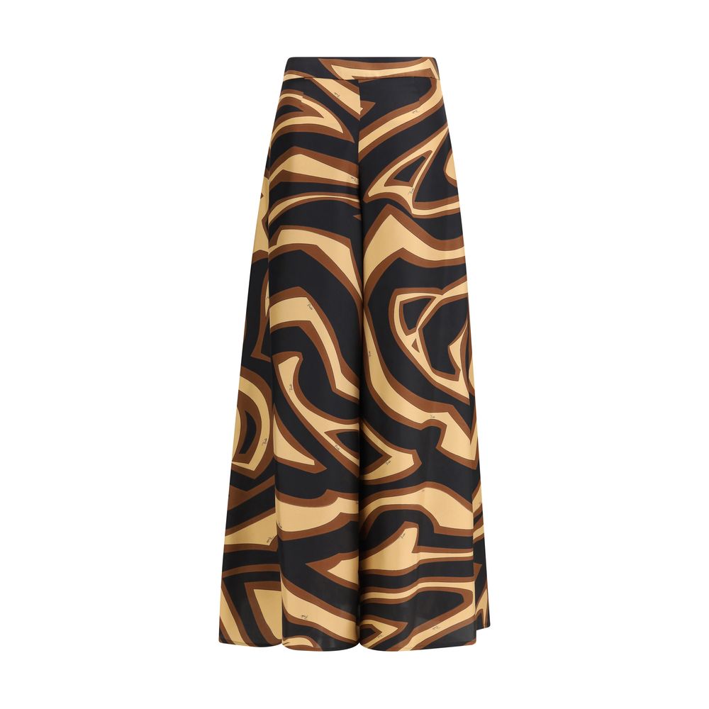 Emilio Pucci Seidenhose mit mehrfarbigem Print