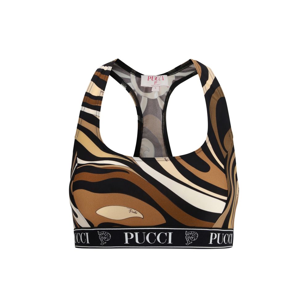 Emilio Pucci Buntes Polyamid-Sport-BH-Top