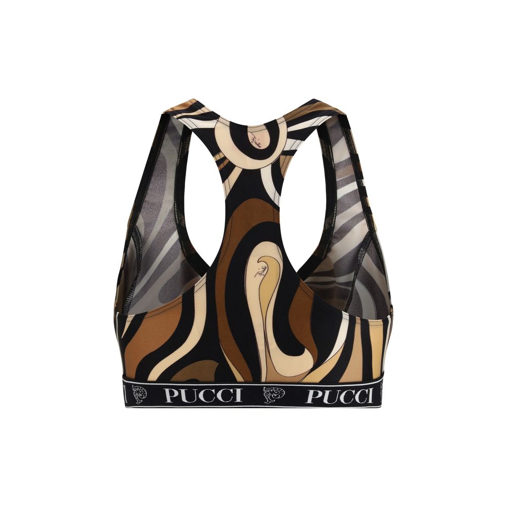 Emilio Pucci Buntes Polyamid-Sport-BH-Top