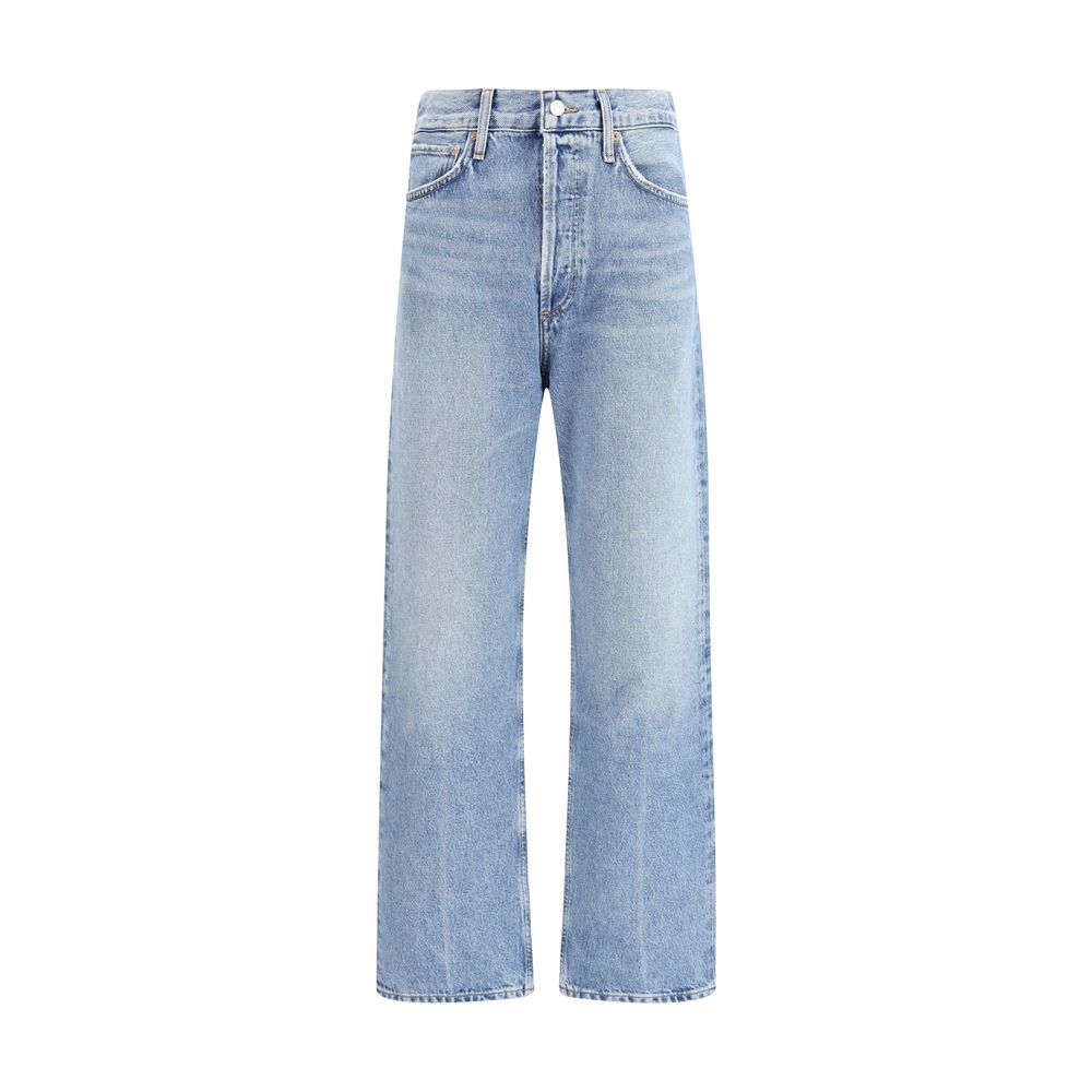 Agolde Hellblaue Baumwolljeans mit Relaxed Fit