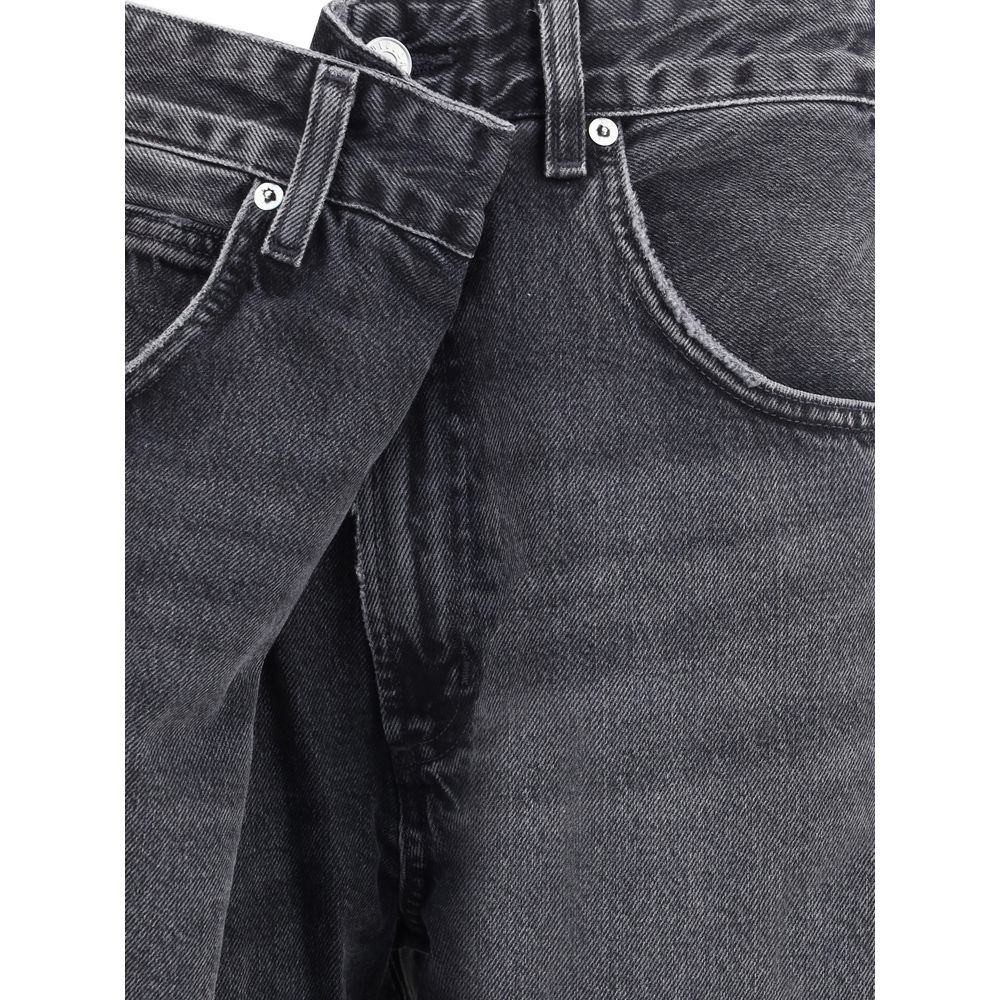 Agolde Graue Baumwoll-Jeans