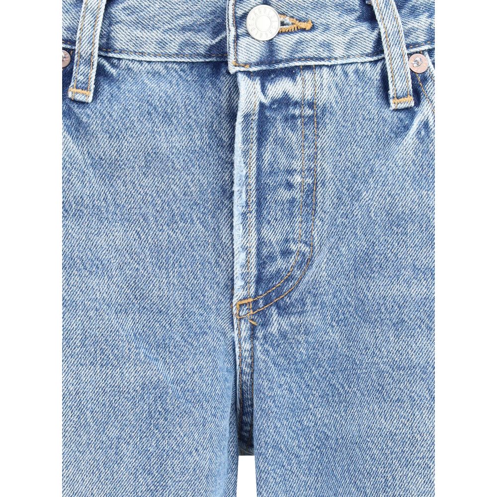 Agolde Blaue Baumwoll-Jeans mit geradem Bein