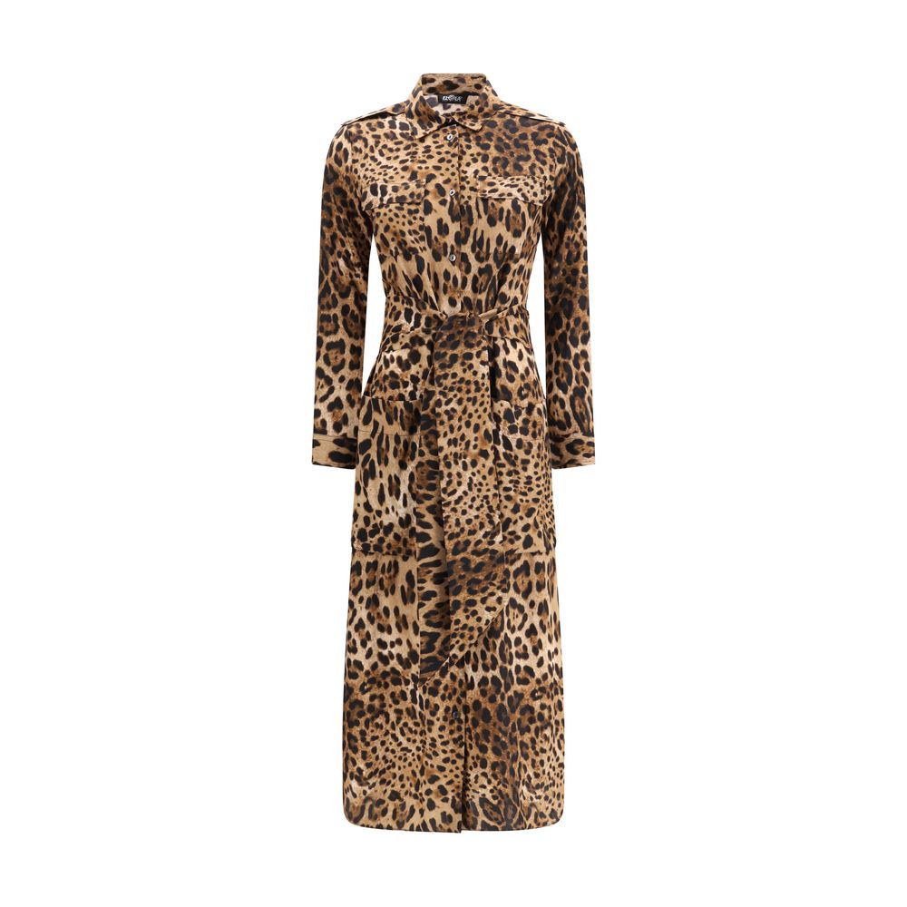 Ella Seidenkleid mit Muster in Multicolor