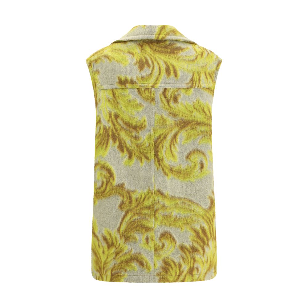 Etro Gelbe Wollweste ohne Ärmel