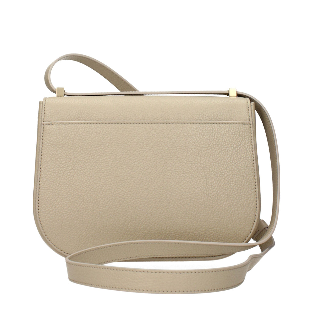 Salvatore Ferragamo Graue Leder-Umhängetasche