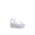 Calvin Klein White Leather Platform Sandals