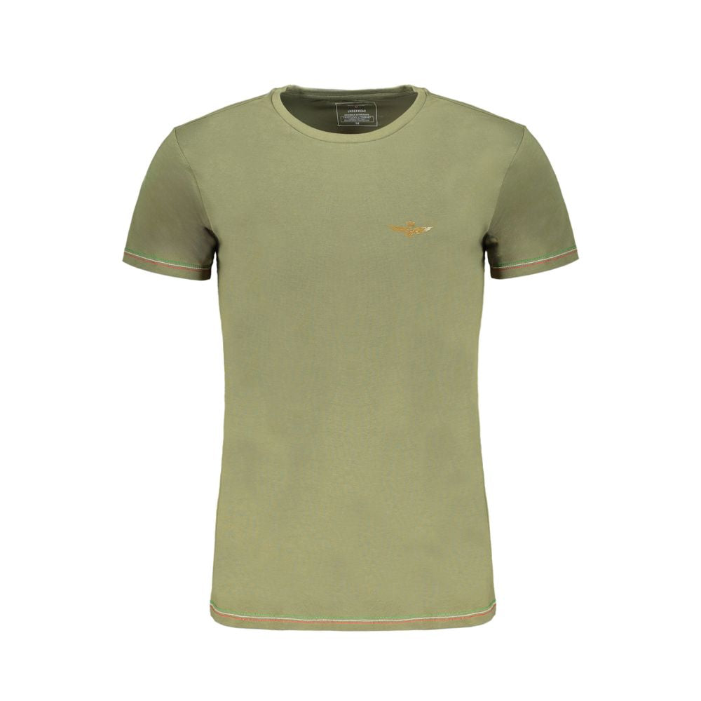 Aeronautica Militare Grünes Baumwoll-T-Shirt