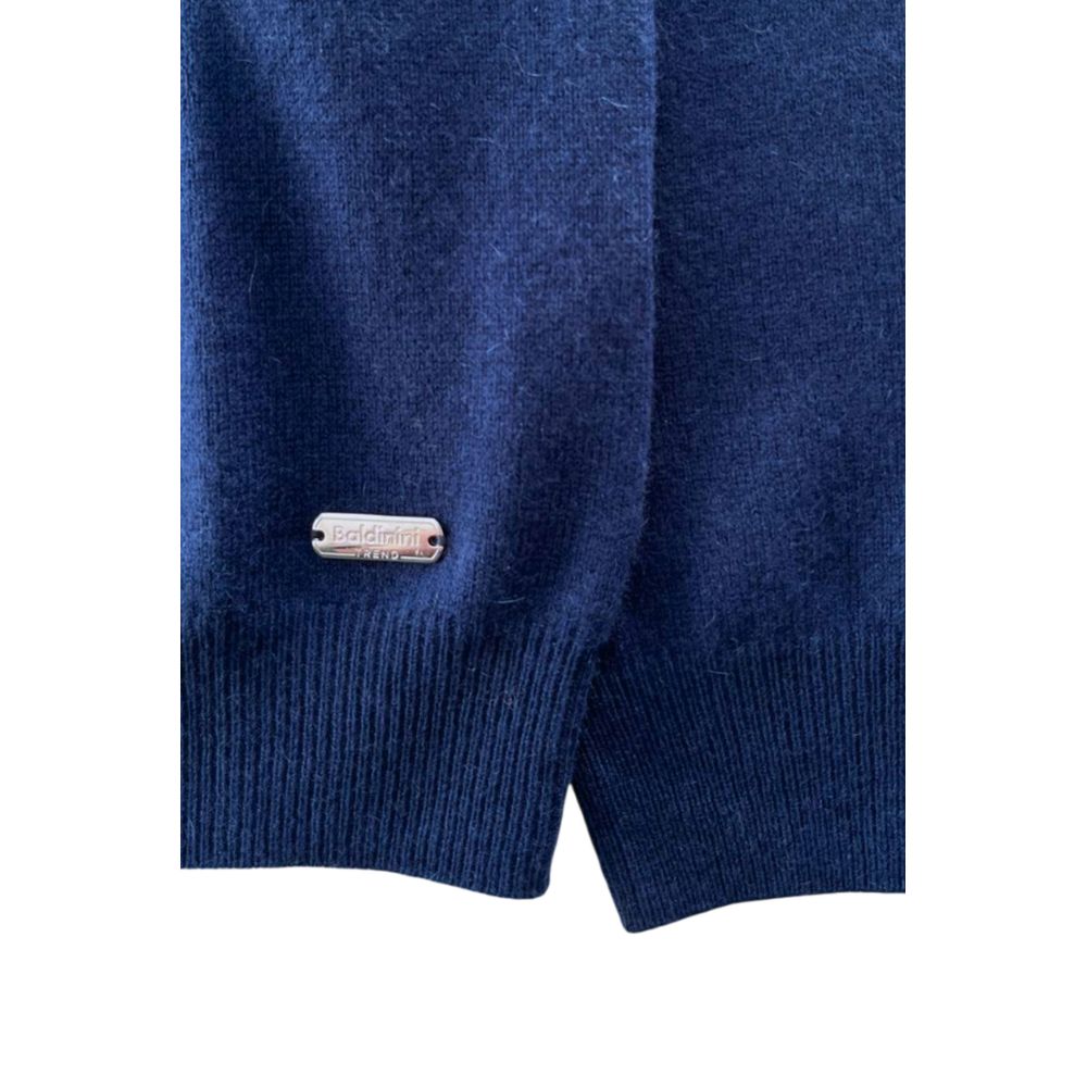 Baldinini Trend Blauer Kaschmir-Pullover