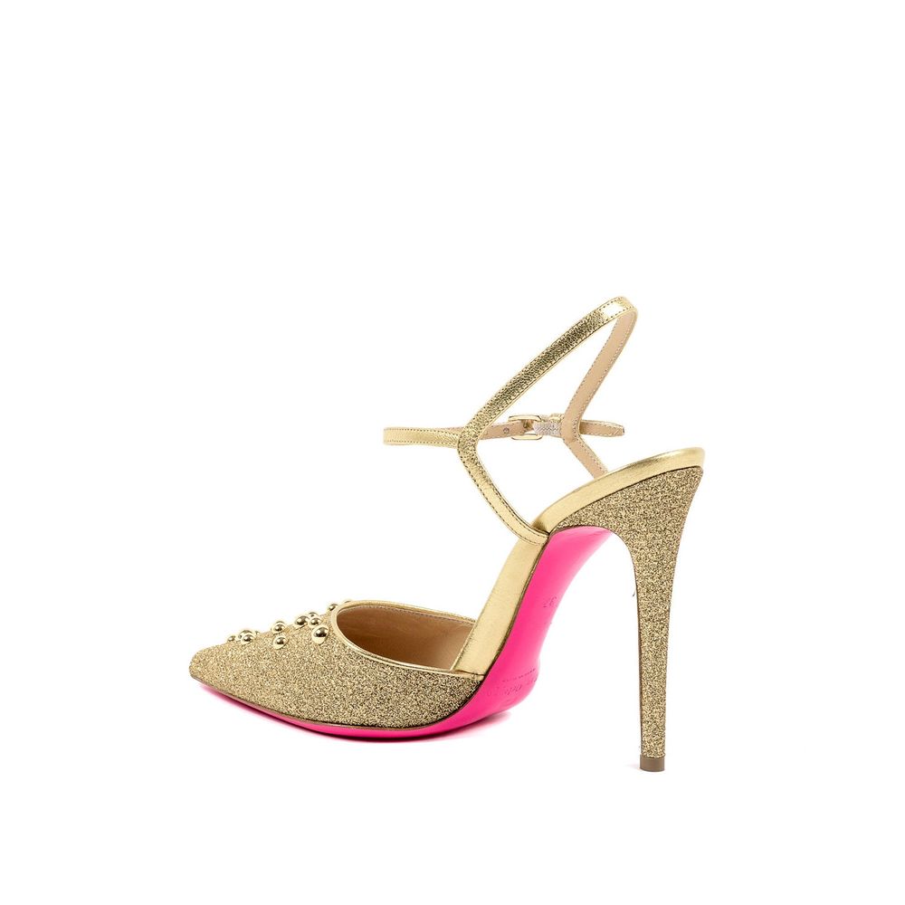 Dee Ocleppo Goldene Leder-Plateau-Pumps