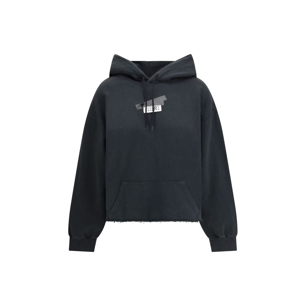MM6 Schwarzer Baumwoll-Sweatshirt