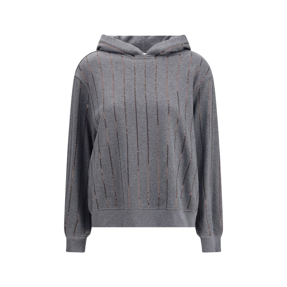Brunello Cucinelli Graues Baumwoll-Sweatshirt