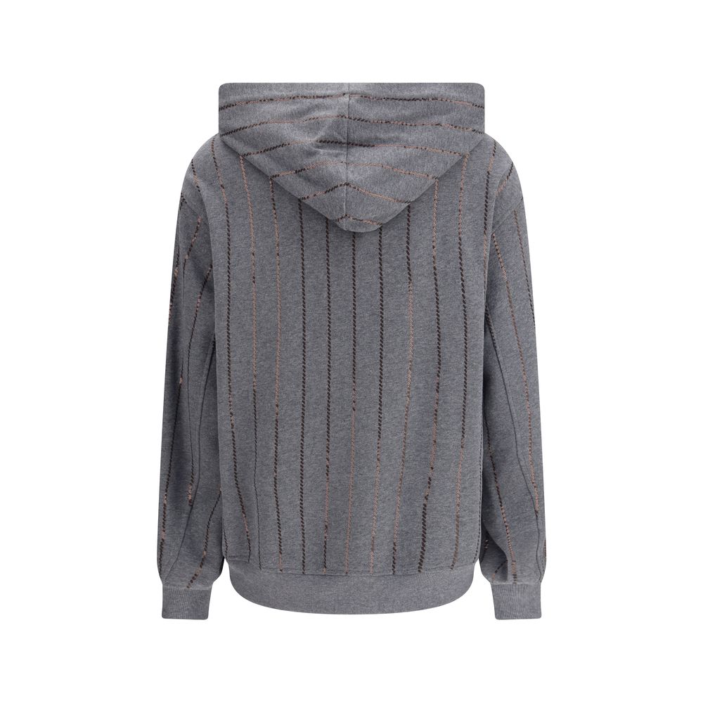 Brunello Cucinelli Graues Baumwoll-Sweatshirt