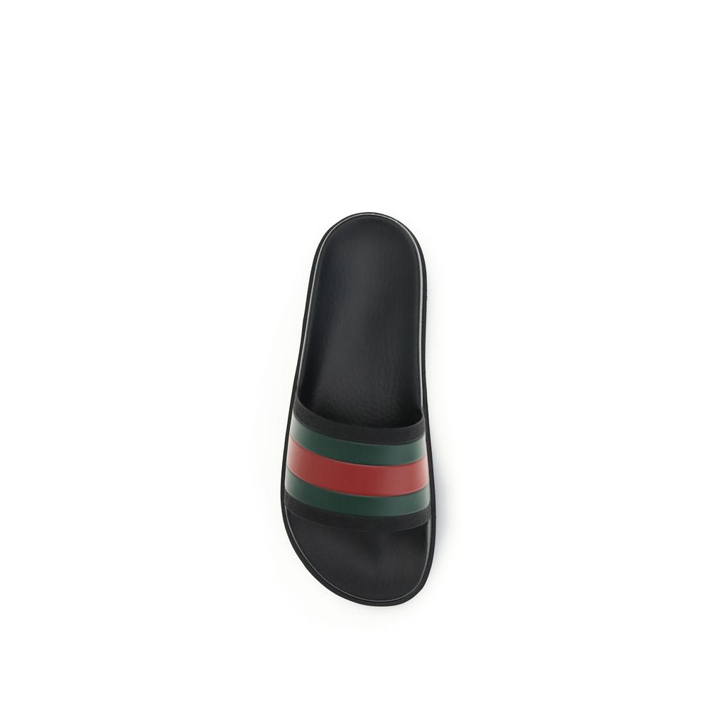 Gucci Schwarze Gummilatschen