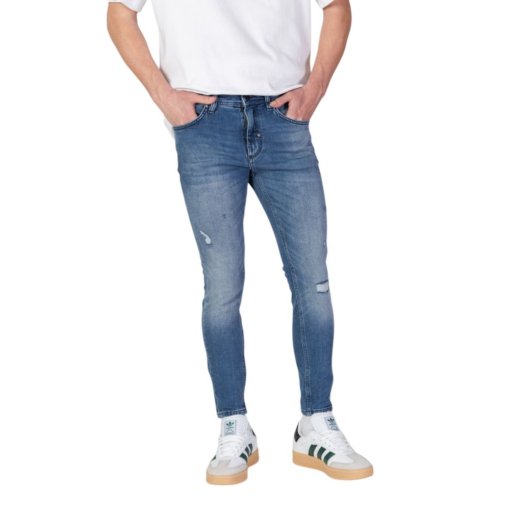 Antony Morato Blaue Baumwoll-Skinny-Jeans