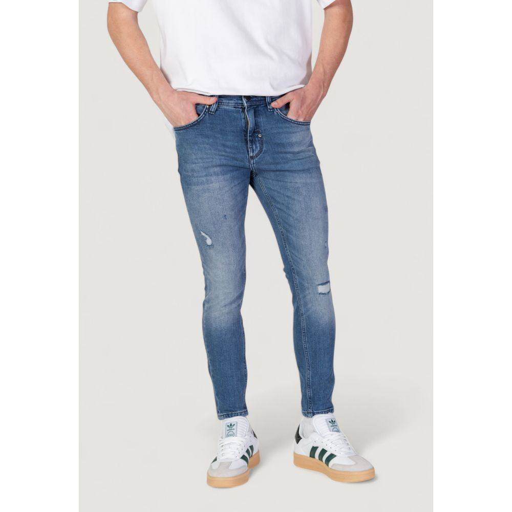 Antony Morato Blaue Baumwoll-Skinny-Jeans