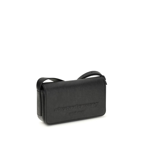 Alexander Wang Schwarze Schultertasche aus Kalbsleder Bos Taurus