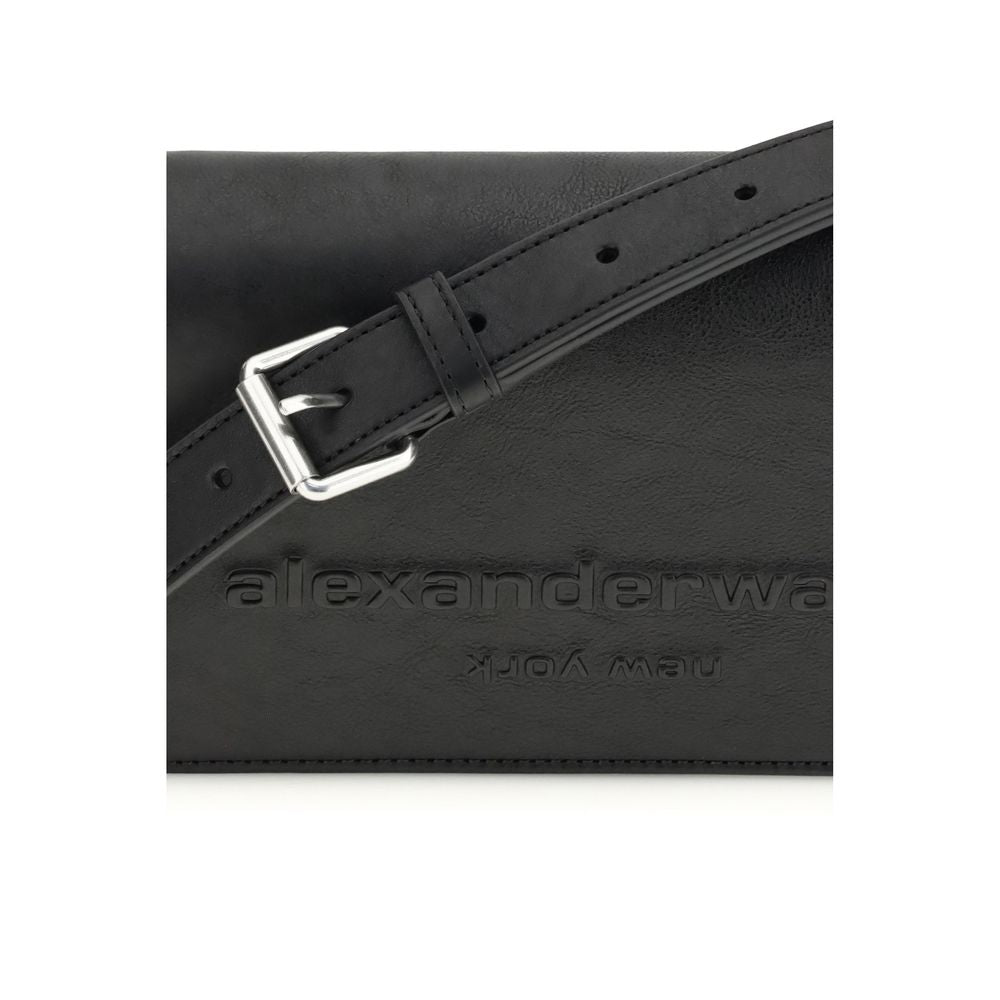 Alexander Wang Schwarze Schultertasche aus Kalbsleder Bos Taurus