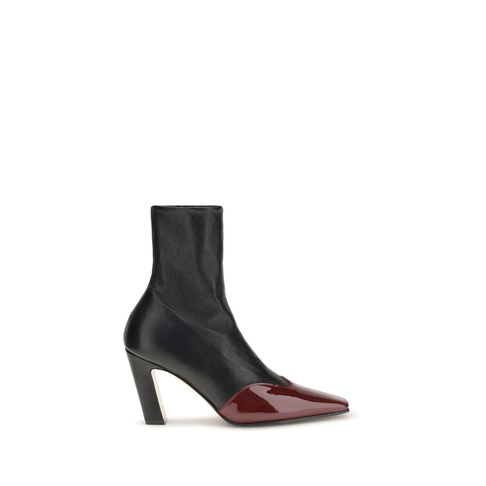 Khaite Schwarze Leder-Ankle-Boots