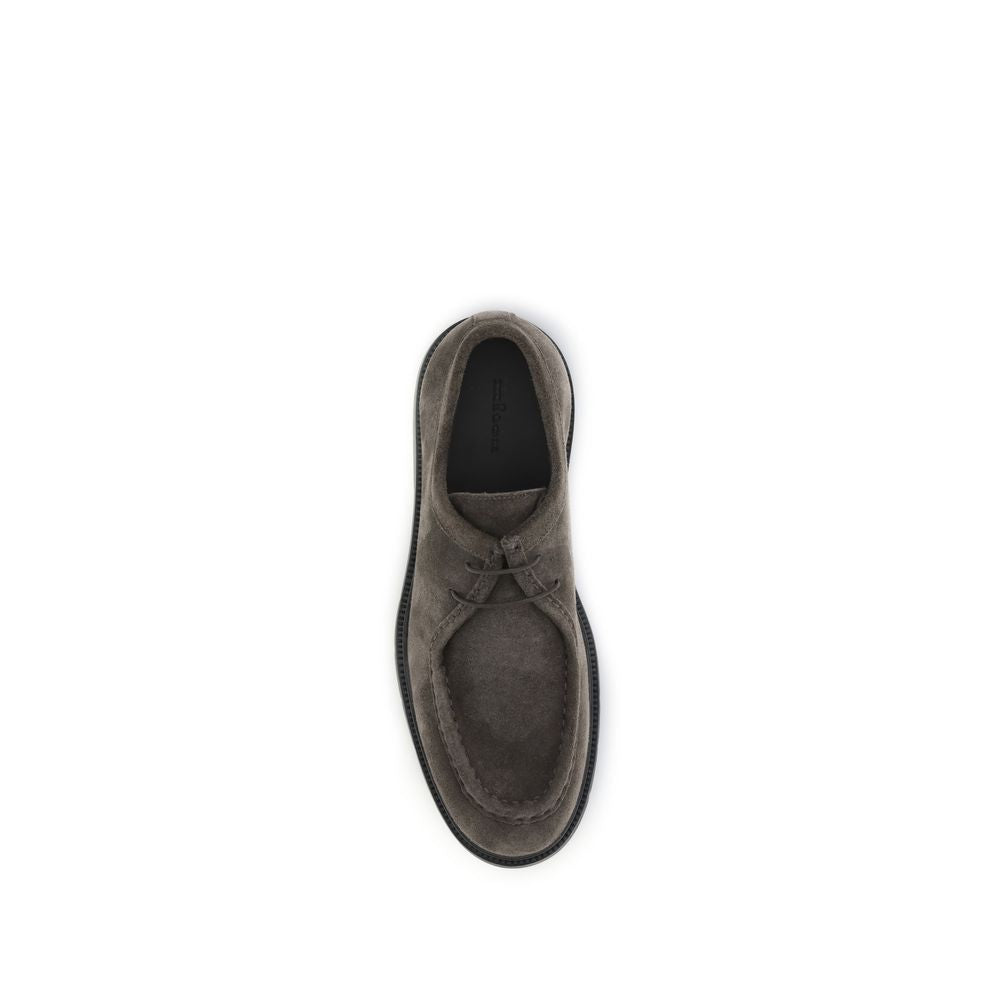 Kiton Braune Wildleder-Schnürschuhe