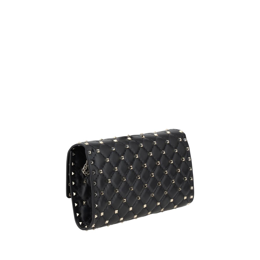 Valentino Garavani Schwarze Kalbsleder Bos Taurus Schultertasche