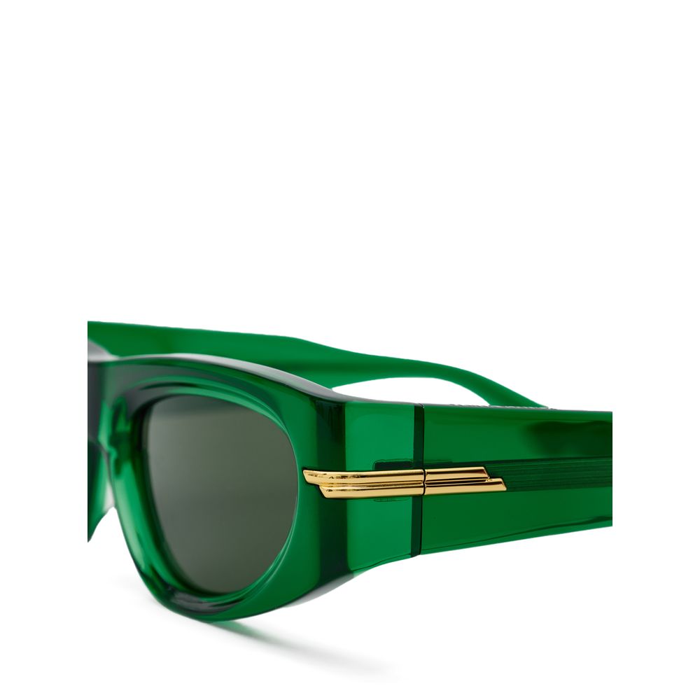 Bottega Veneta Grüne Sonnenbrille aus Acetat