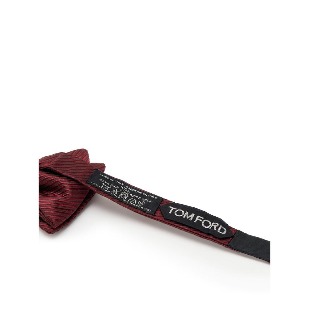 Tom Ford Dunkelrotes Seiden-Krawattenschleife