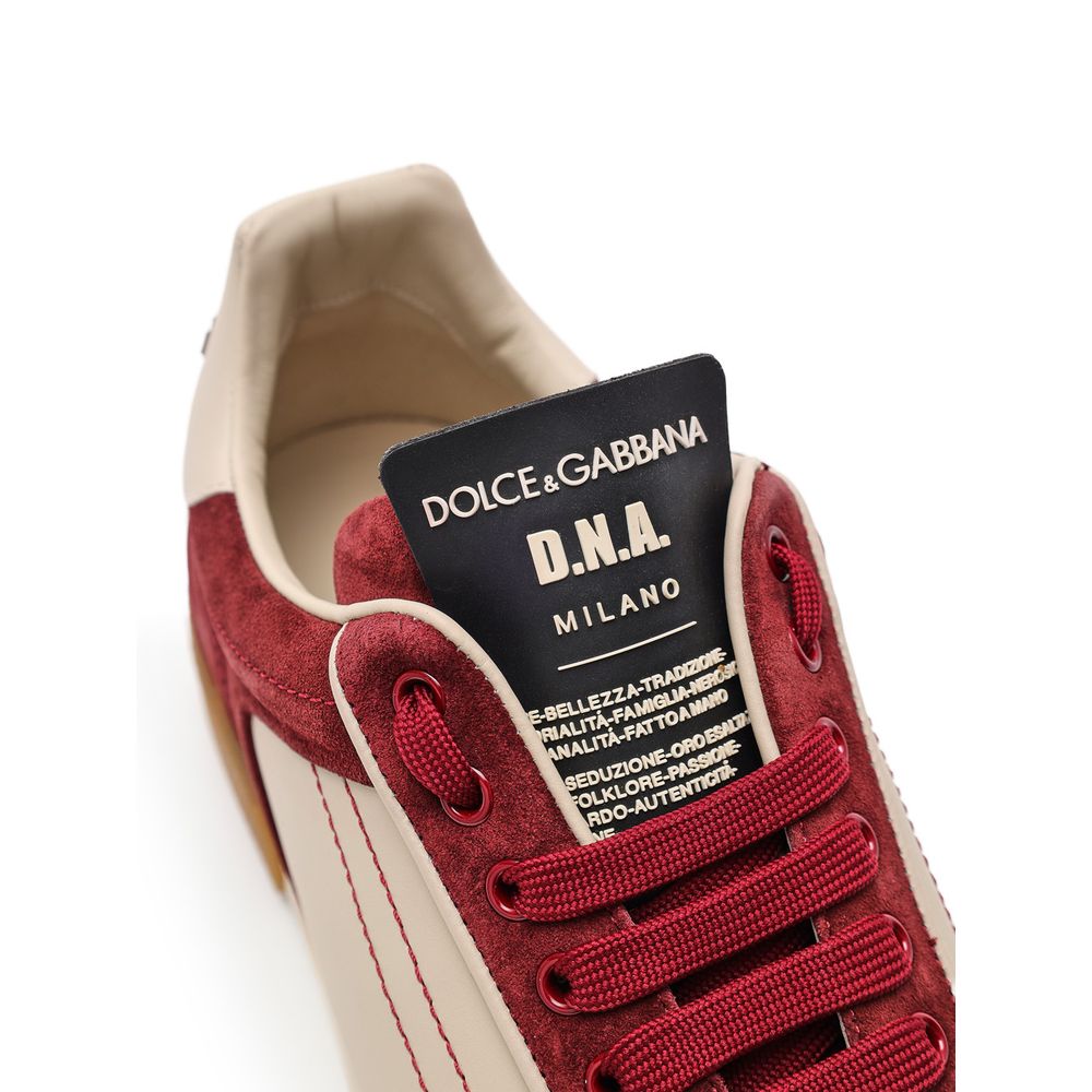Dolce & Gabbana Weiße Leder-Sneaker
