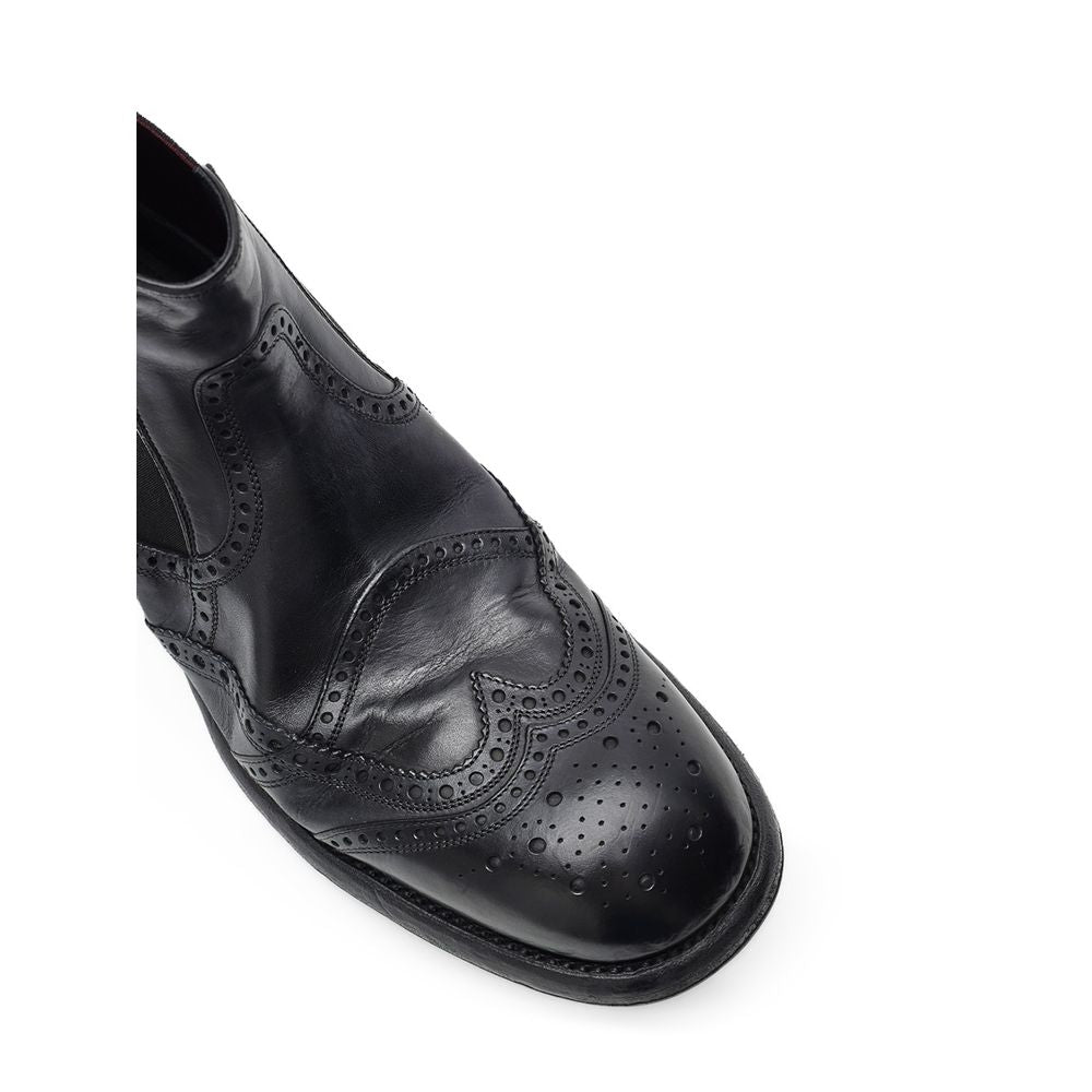 Dolce & Gabbana Schwarze Leder-Chelsea-Boots