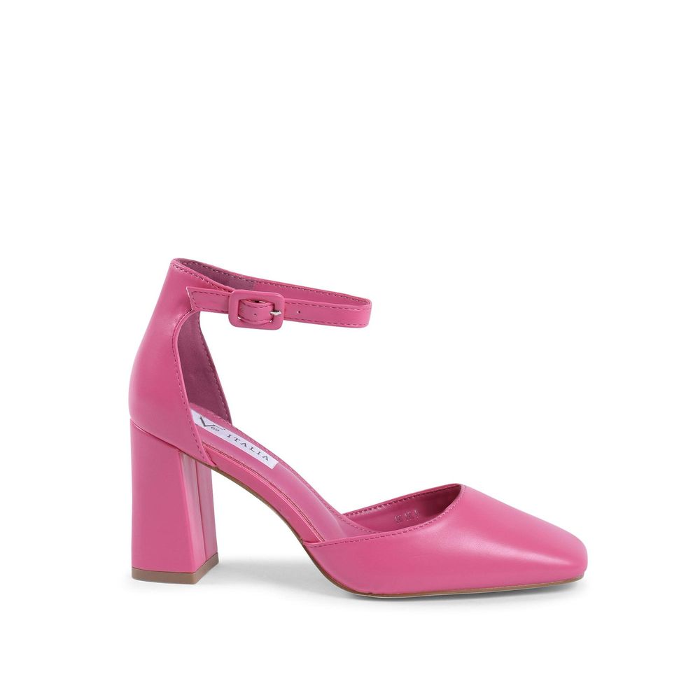 19V69 Italia Rosa Pumps aus Kunstleder mit hohem Absatz
