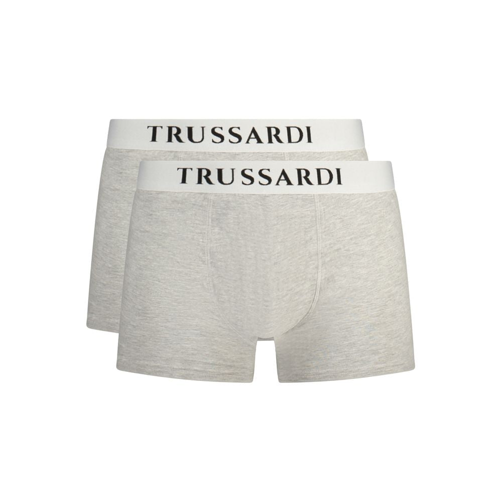 Trussardi Graue Baumwollunterwäsche