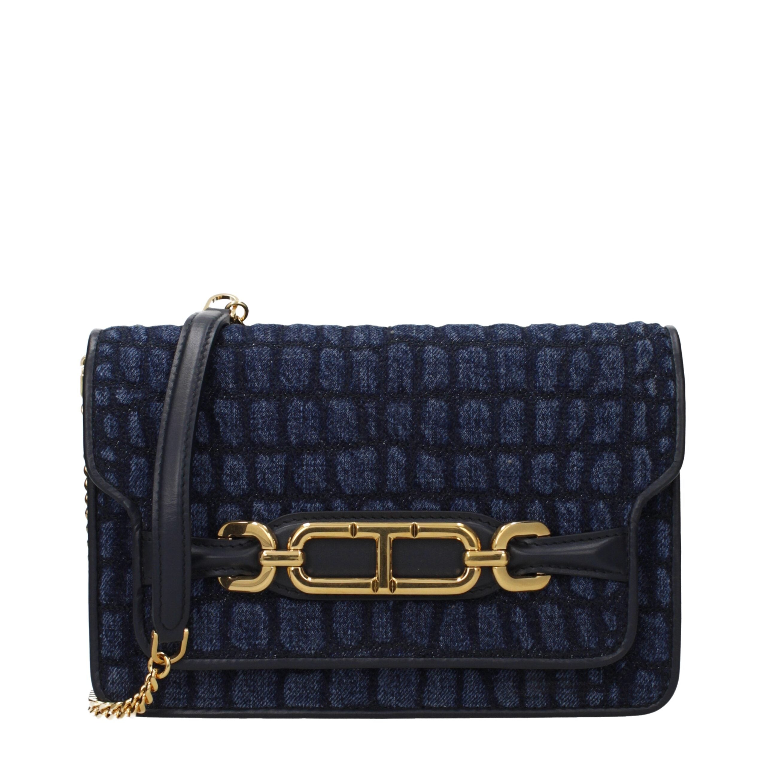 Tom Ford Blaue Stoff-Clutch
